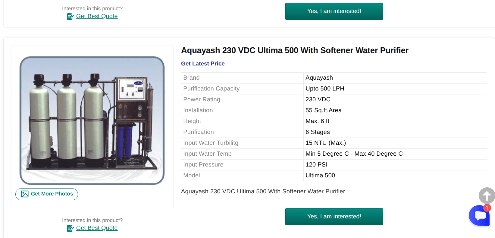 Aquayash Ultima Commercial RO Water Purifier